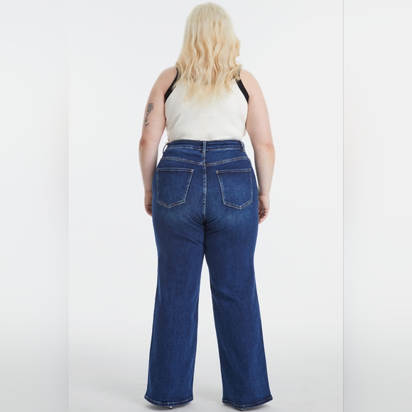 BAYEAS Full Size High Waist Cat's Whisker Wide Leg Jeans - Picture 9 of 15